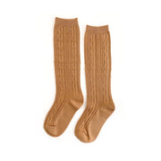 Cable Knit Knee High Socks - Various Colors and Sizes