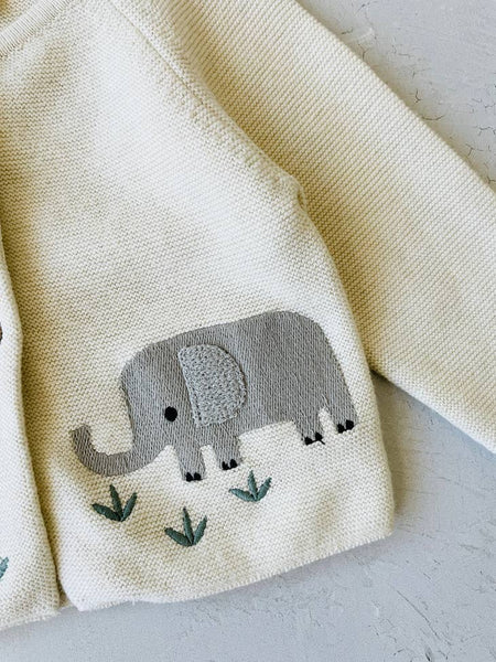 Animal Safari Knit Cardigan - Natural