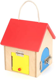 Compact Wooden House of Locks