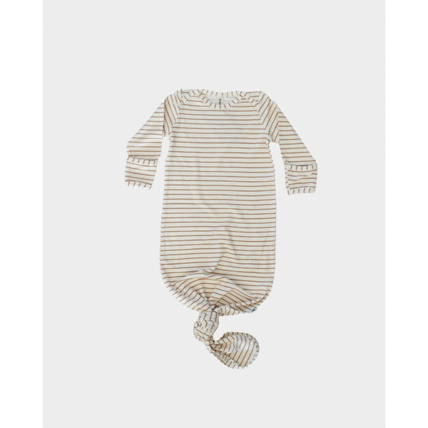 Knotted Gown - Butterscotch Stripe