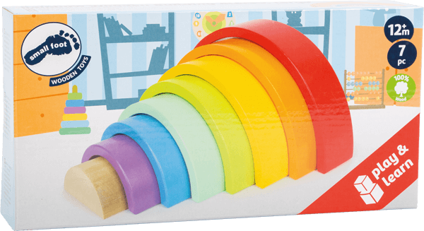 Wooden Building Blocks Large Rainbow