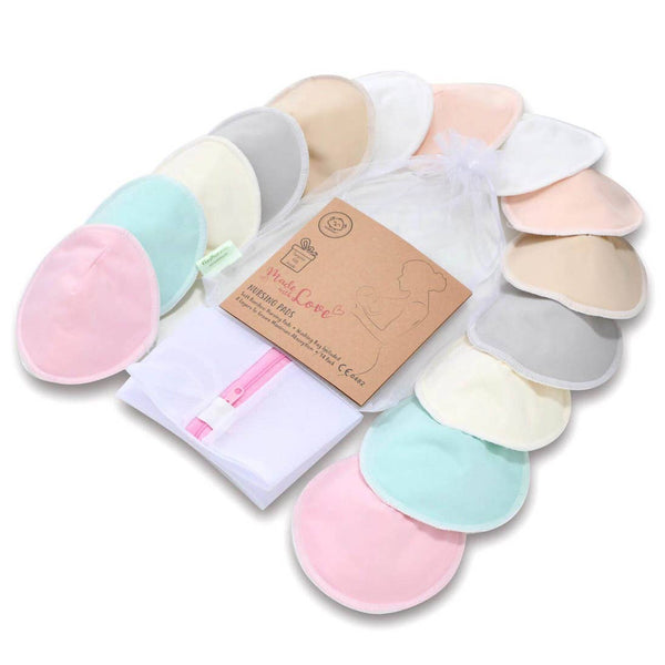 Organic Nursing Pads - Pastel Touch, Large 4.8"