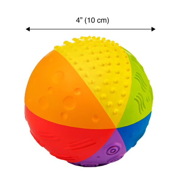 4" Natural Sensory Ball - Rainbow