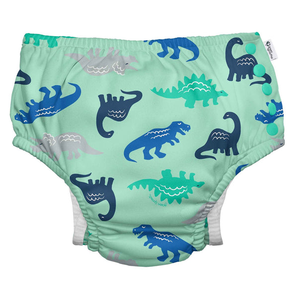 Eco Snap Reusable Swim Diaper - Seafoam Simple Dino