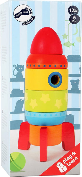 Wooden Colorful Stacking Rocket