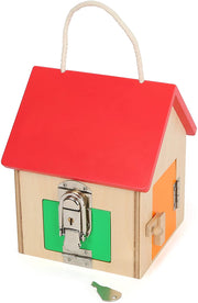 Compact Wooden House of Locks
