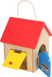 Compact Wooden House of Locks