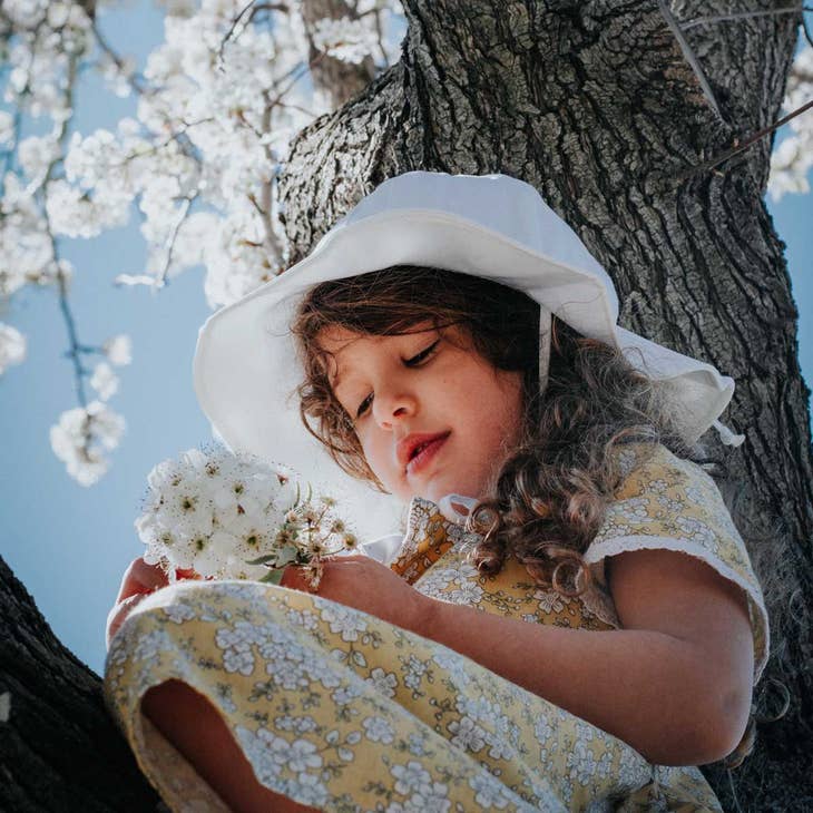 Cotton Floppy Hat - White