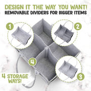 Diaper Caddy Organizer - Classic Gray