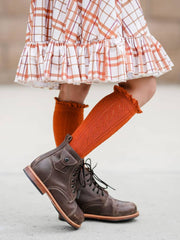 Vintage Lace Top Knee High Socks - Various Colors and Sizes