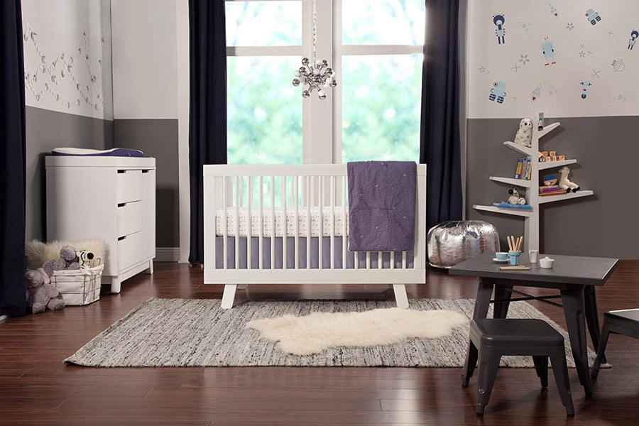 Hudson 3 in 1 Convertible Crib - White