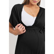 Dolman Sleeve Maternity/Nursing Jumpsuit - Black