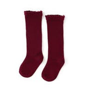 Lace Top Knee High Socks - Various Colors and Sizes