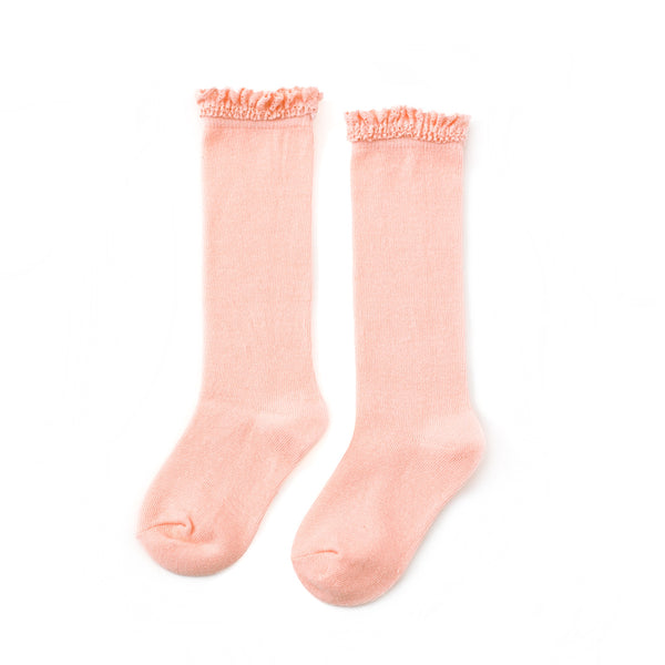 Lace Top Knee High Socks - Various Colors and Sizes