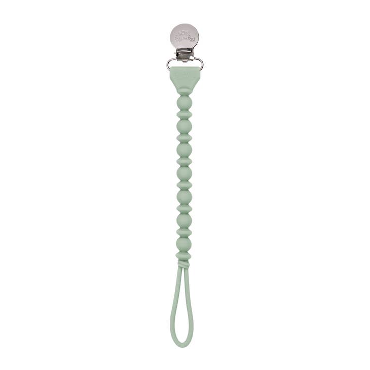 Beaded Sweetie Strap Silicone One Piece Pacifier Clip - Various Colors