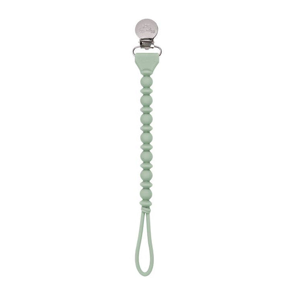Beaded Sweetie Strap Silicone One Piece Pacifier Clip - Various Colors