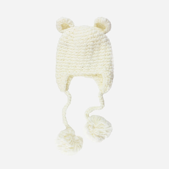 Sam Bear Knit Hat - Ivory