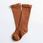 Lace Top Knee High Socks - Various Colors and Sizes
