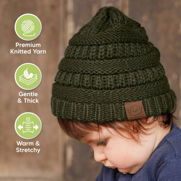 Baby Knitted Beanie - 3 Pack (Rhythm)