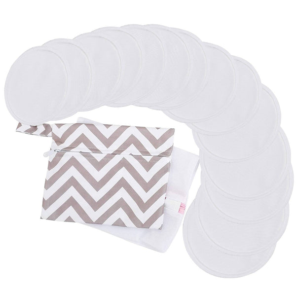 Organic Nursing Pads - Soft White, Large 4.8"