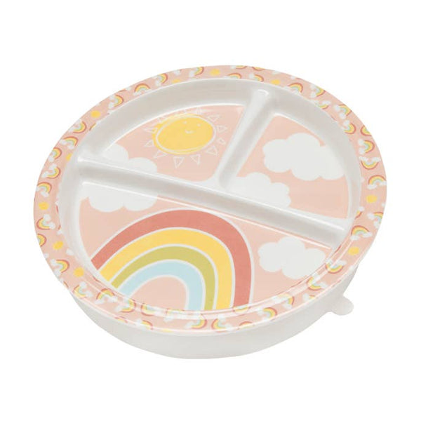 Divided Suction Plate - Rainbows and Sunshine