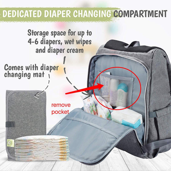 Explorer Diaper Backpack - Classic Gray