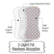 Organic Burp Cloths Grayscape - Set of 5