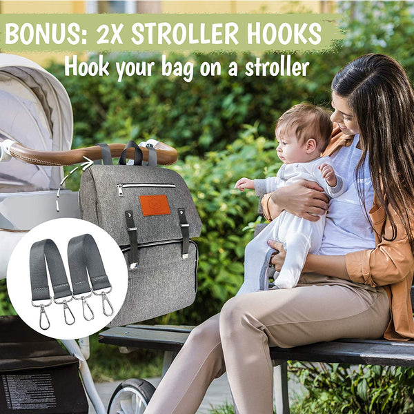 Explorer Diaper Backpack - Classic Gray