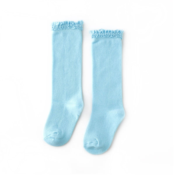 Lace Top Knee High Socks - Various Colors and Sizes