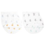 Organic Burpy Bibs (2 Pack) - Animal Kingdom