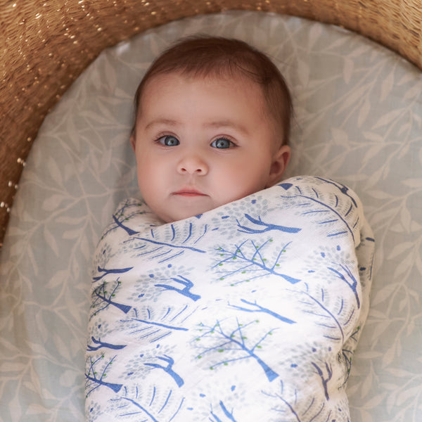 Organic Cotton Muslin Swaddles (4 Pack) - Outdoors