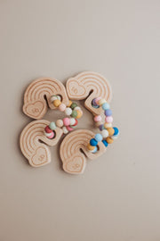 Rainbow Wooden Teether - Various Colors