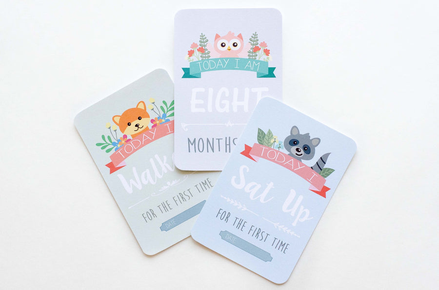 Baby Milestone Cards - Woodland
