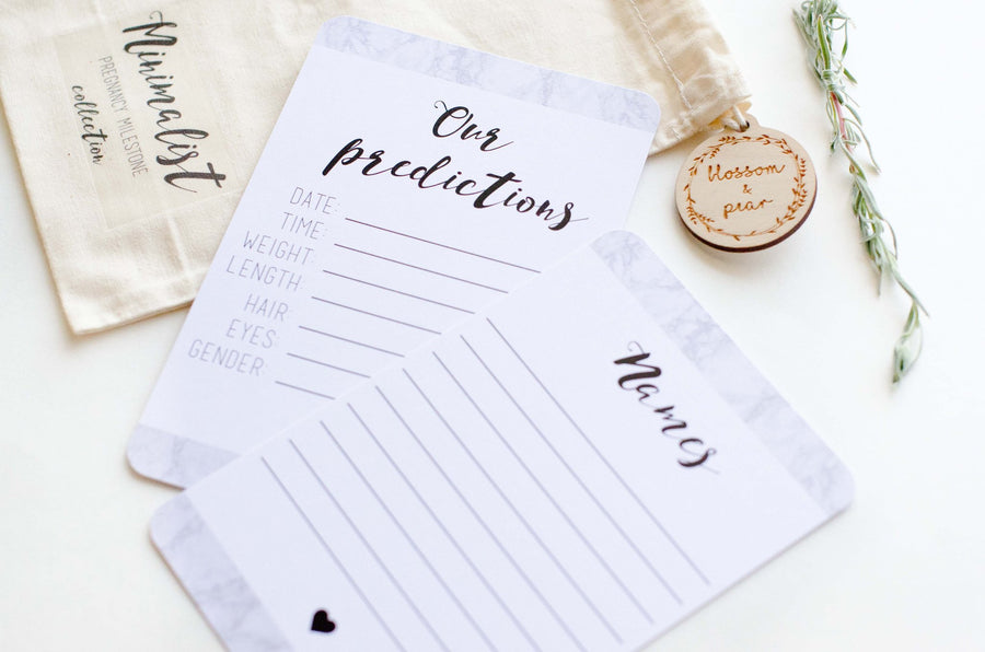 Pregnancy Milestone Cards - Minimalist