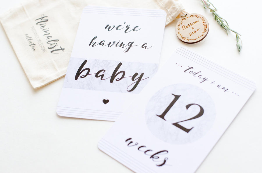 Pregnancy Milestone Cards - Minimalist