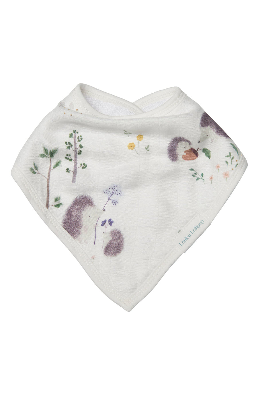 Luxe Muslin Bandana Bib Set - Hedgehogs