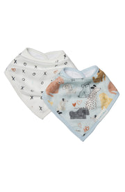 Luxe Muslin Bandana Bib Set - Honey Puppies