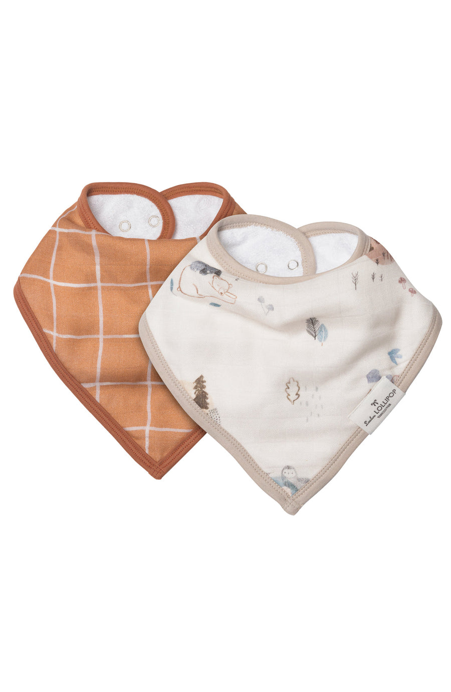Luxe Muslin Bandana Bib Set - Cozy Forest