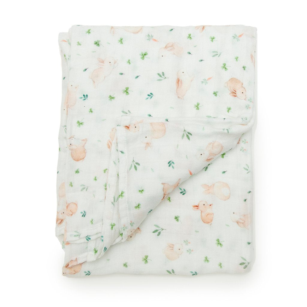 Muslin Swaddle - Bunny Meadow