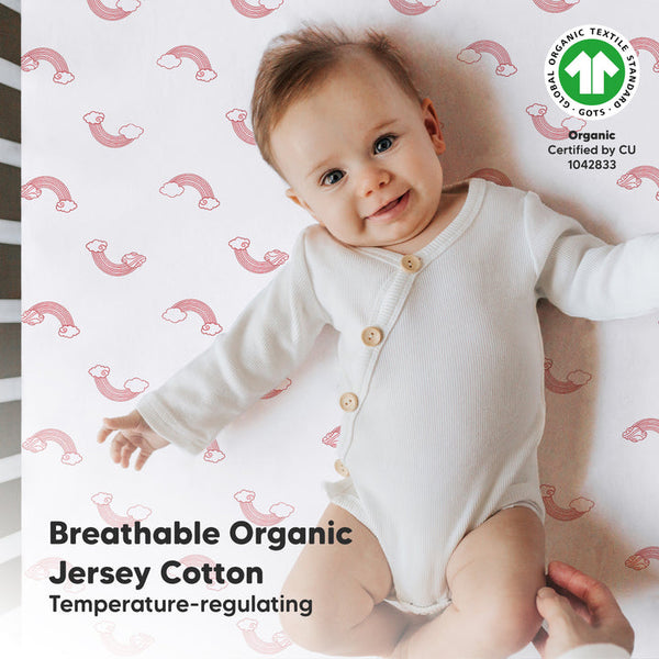 Organic Fitted Crib Sheet Dreamland - Set of 2