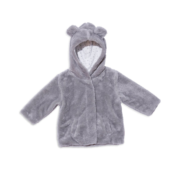 Minky Magnetic Jacket - Drizzle Gray with Ditsy Star Lining