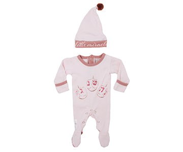 Organic Overall & Cap Set - Mauve Little Miracle