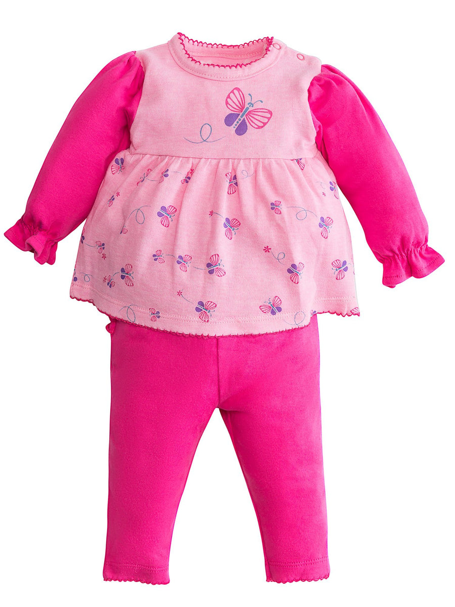 Long Sleeve Top And Ruffle Back Legging Set - Bella Butterfly