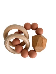 Hayes Silicone & Wood Teether Ring - Various