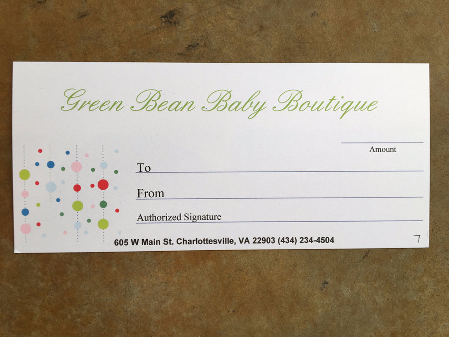 Gift Certificate - Various Amounts