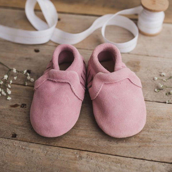 Soft Sole Suede Moccasin - Pink