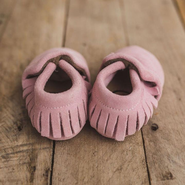 Soft Sole Suede Moccasin - Pink