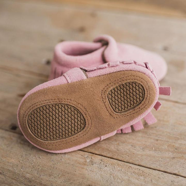 Soft Sole Suede Moccasin - Pink