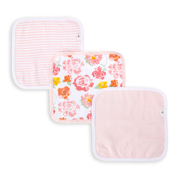 Rosy Spring Organic Washcloths 3 Pack