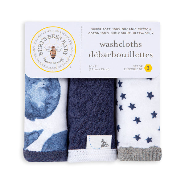 Hello Moon! Organic Washcloths 3 Pack